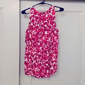 Pink Floral Business Tank Top